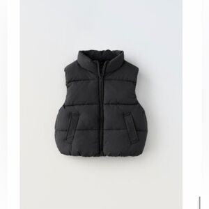 Zara Kids Black Puffer Vest